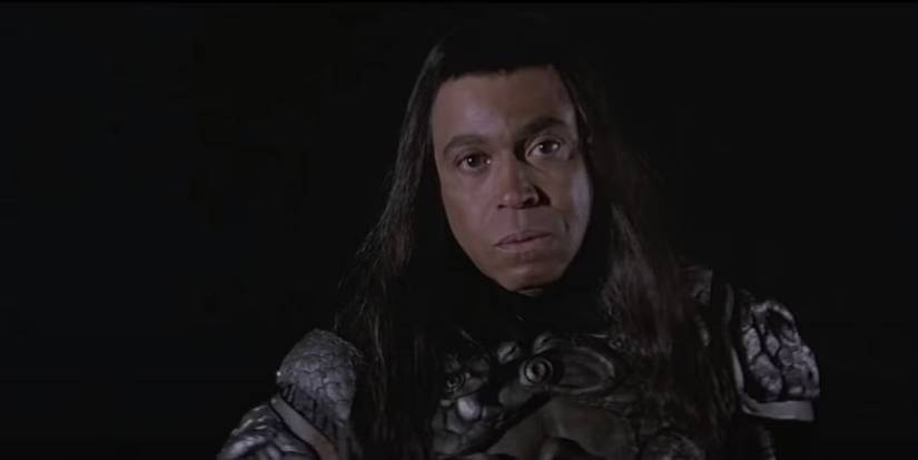 Thulsa Doom (James Earl Jones) looking angry in Conan the Barbarian.