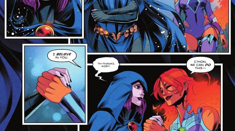Titans #19 raven and starfire 2