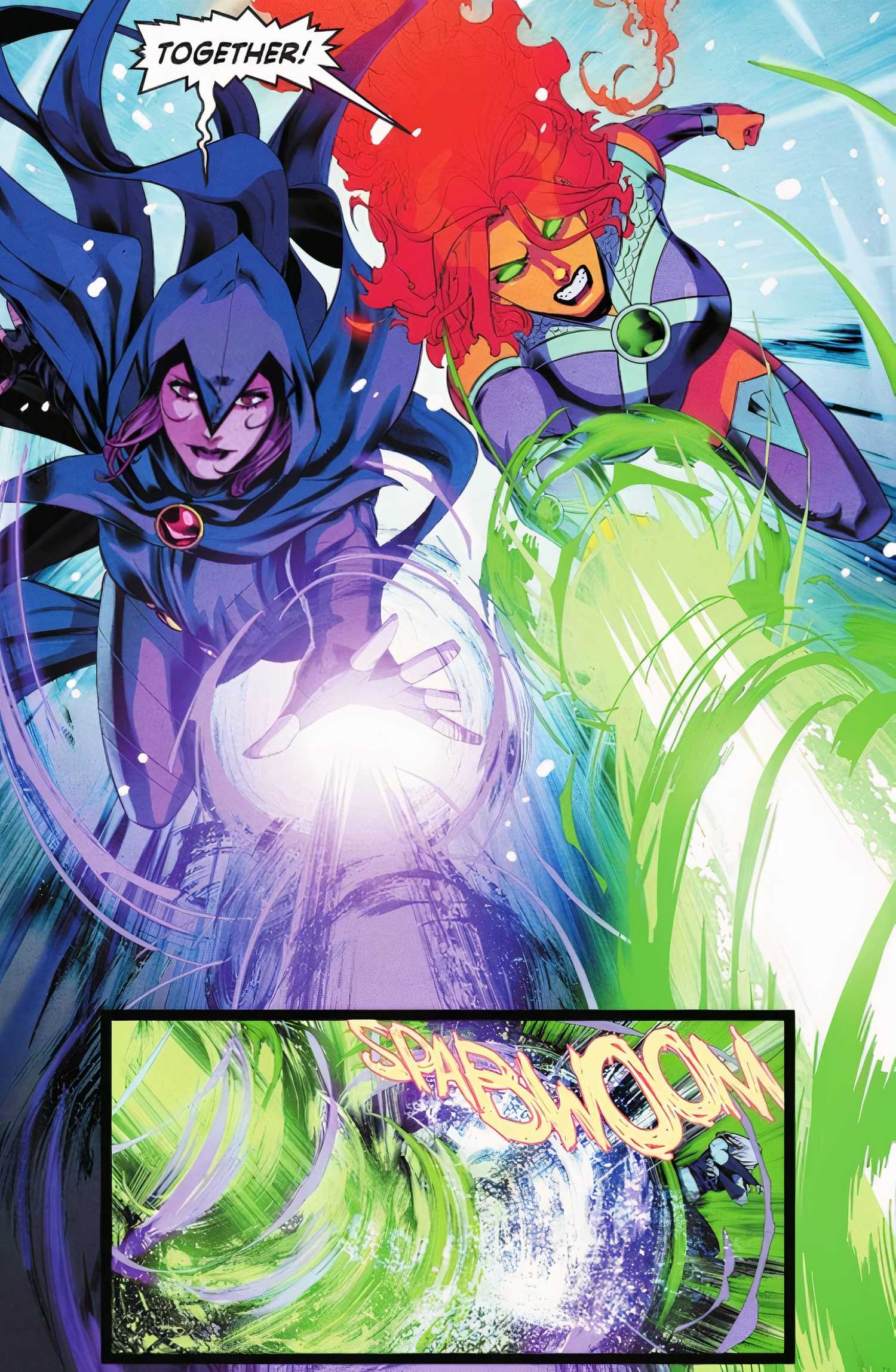 Titans #19 raven and starfire 3