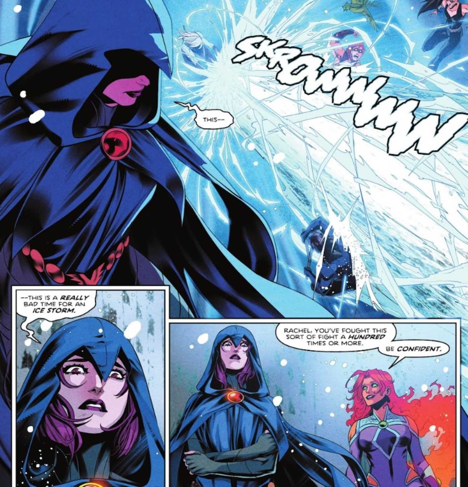 Titans #19 raven and starfire