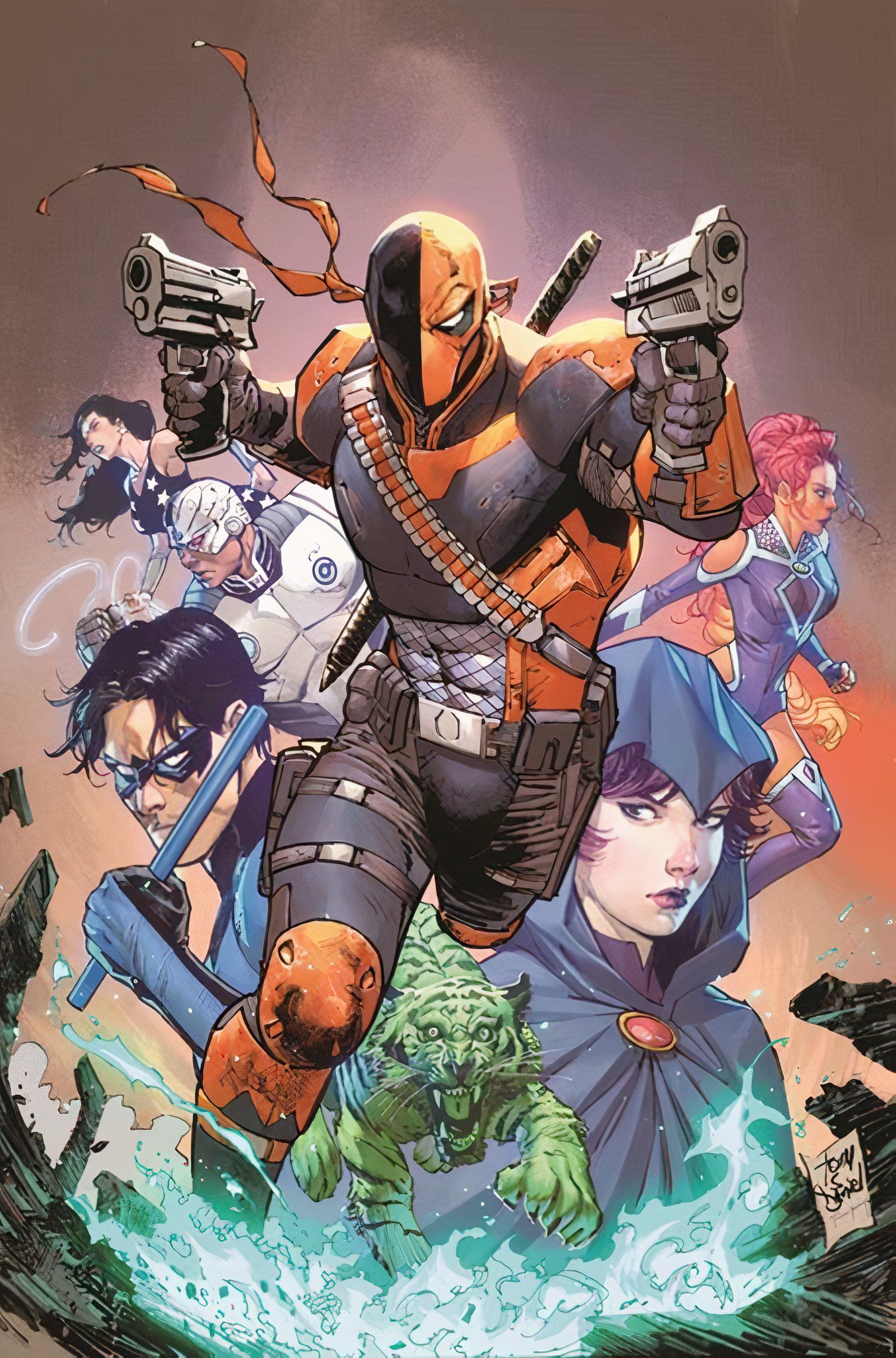 Titãs #22 Tampa da variante Deathstroke