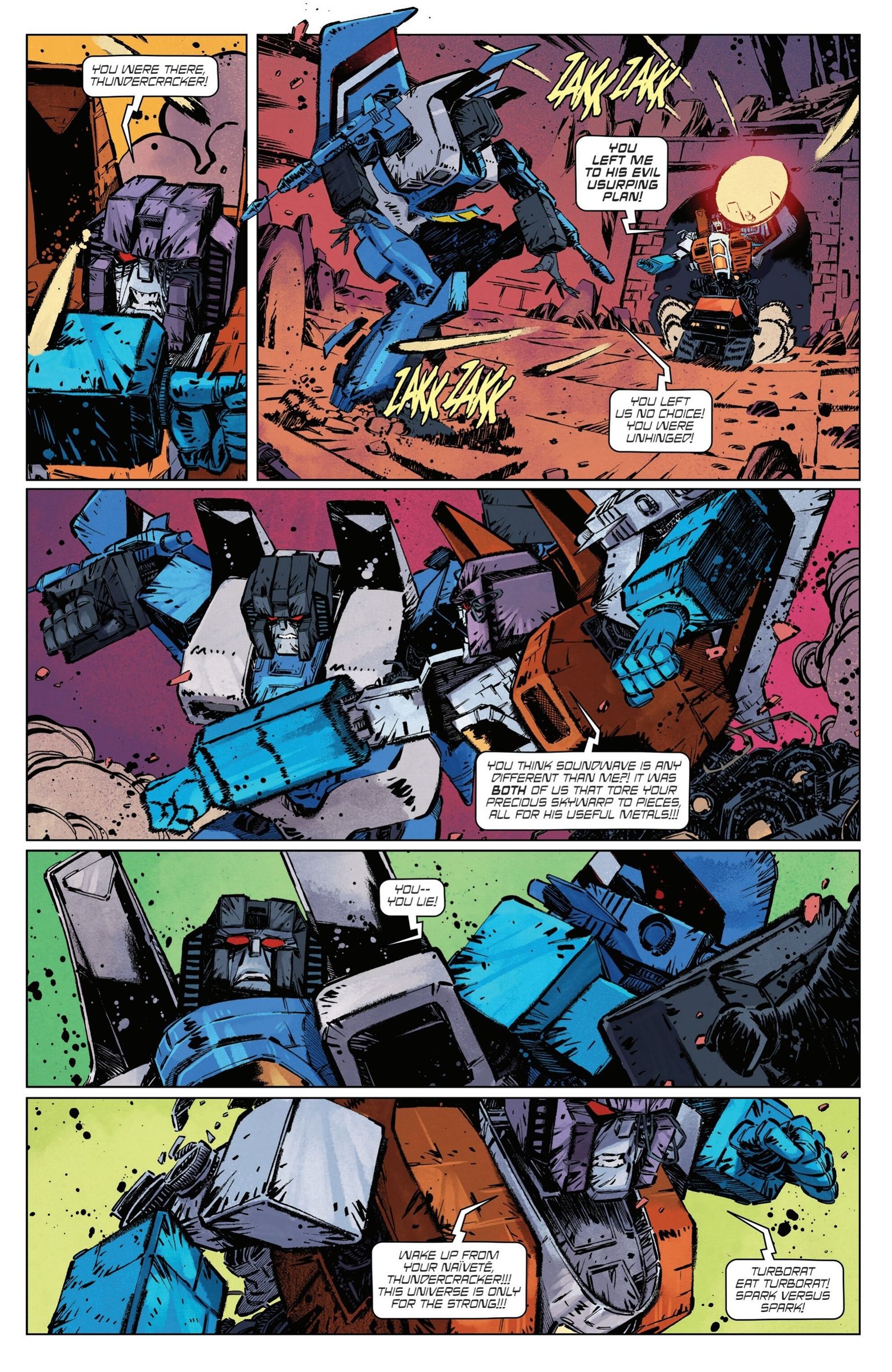 Transformers #16 Thundercracher confronts Starscream