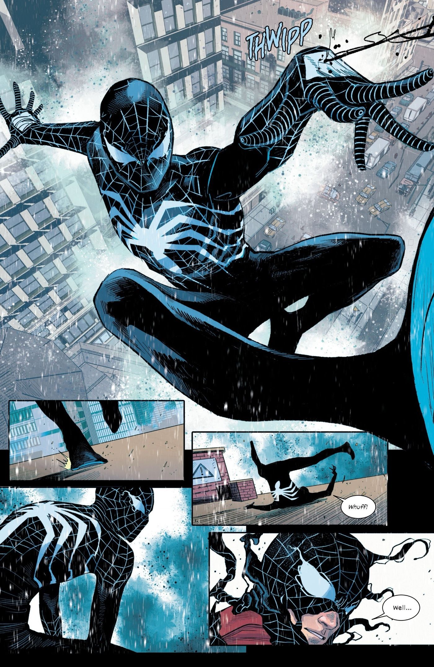 ultimate-black-suit-spider-man-richard-parker Marvel Presente o filho de Peter Parker um codinome oficial, passando a ele um legado escuro do Homem-Aranha