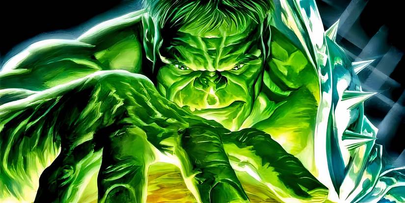 Hulk looming over a planet while wearing gladiator armor.