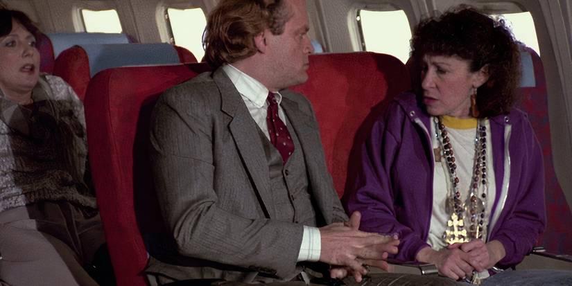 Frasier trying to reassure Carla on a plane in the Cheers episode "Airport V."