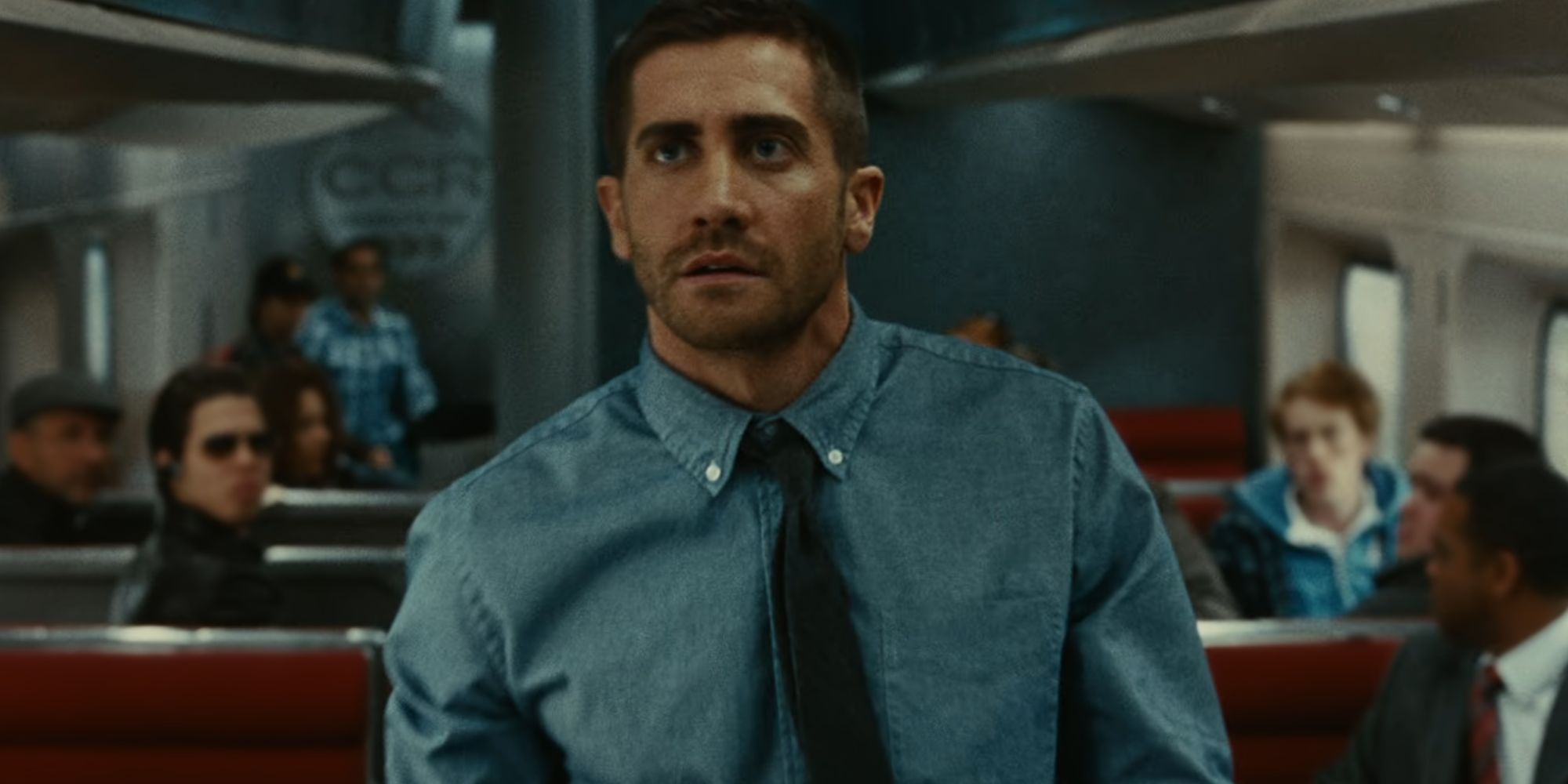 Jake Gyllenhaal as Colter Stevens in Source Code