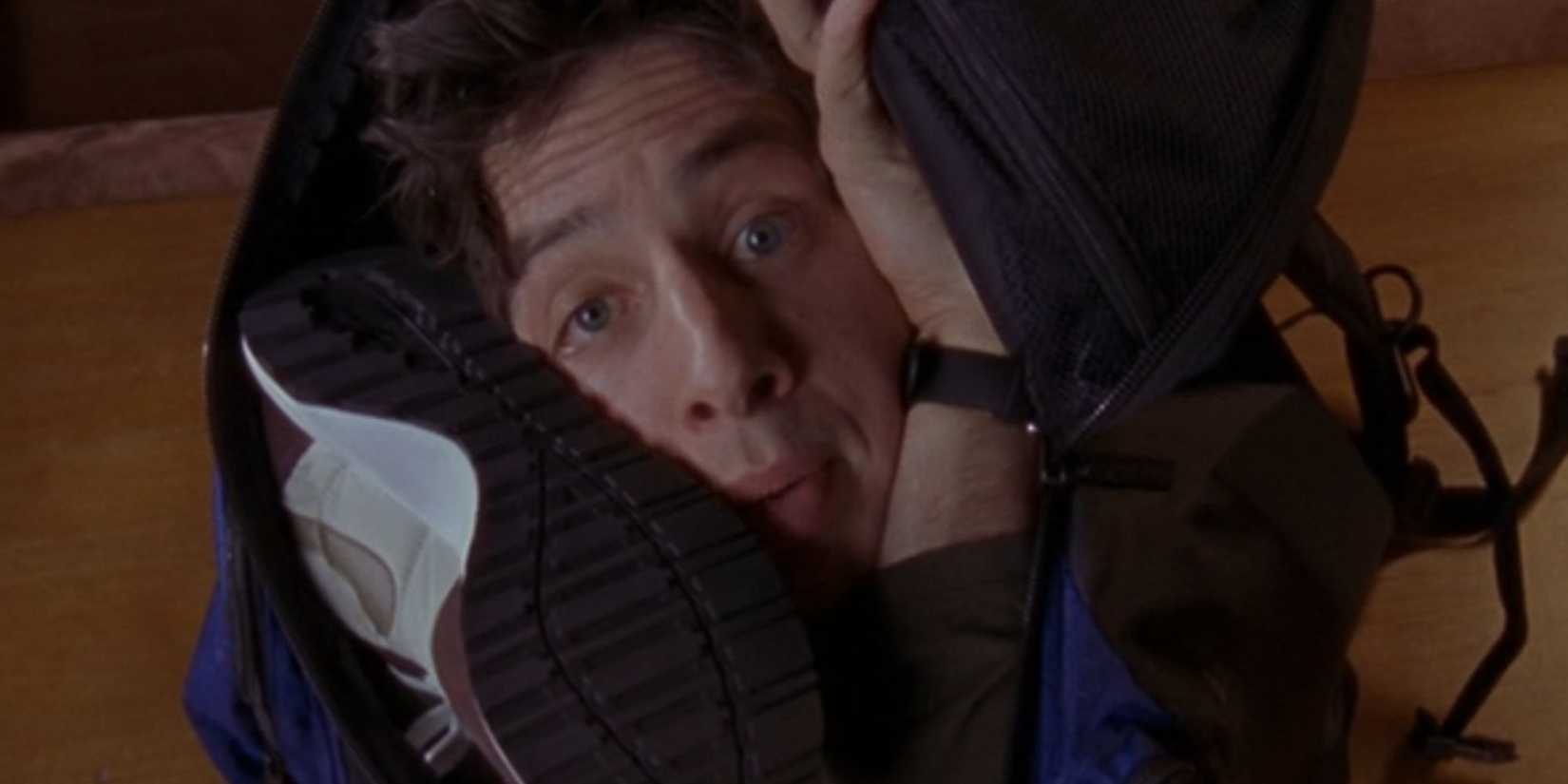 Zach Braff as JD in Turk's back in Scrubs