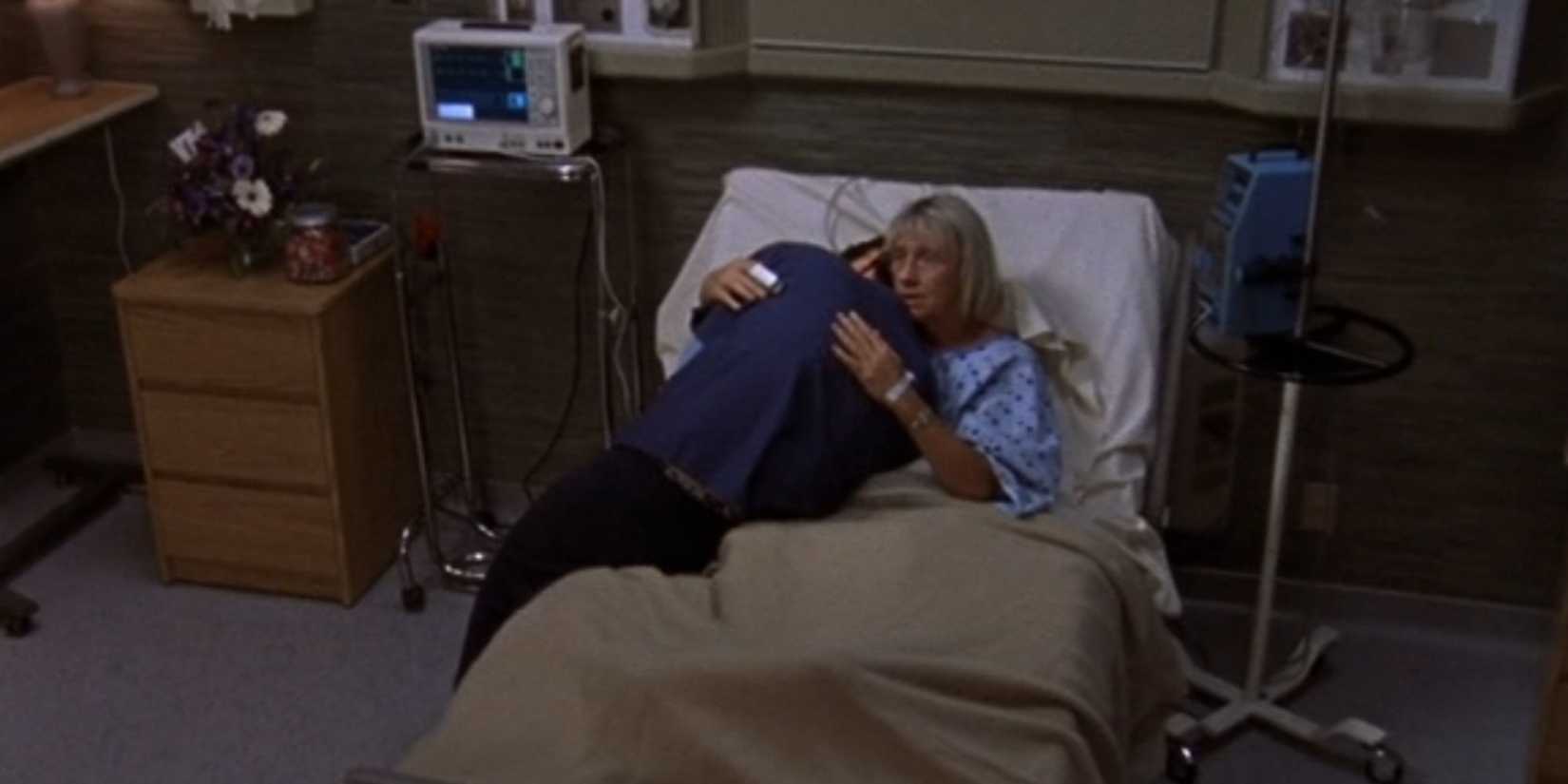 JD being hugged by Mrs. Tanner in Scrubs