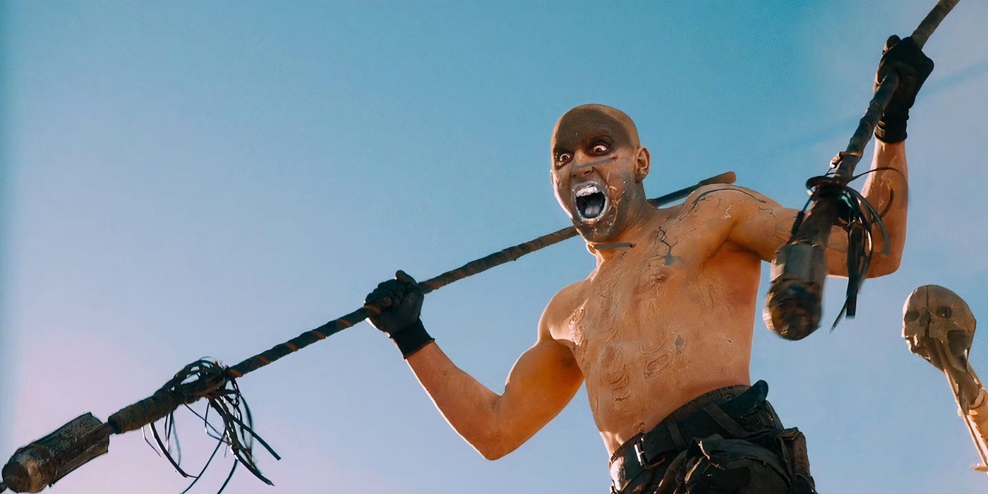 A war boy who is about to sacrifice himself in Mad Max: Fury Road