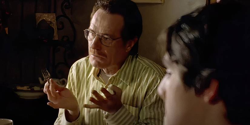 Walter demonstrates a bra in Breaking Bad
