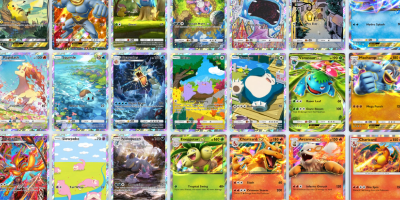 Pokemon TCG Pocket Card Set showing 21 current cards