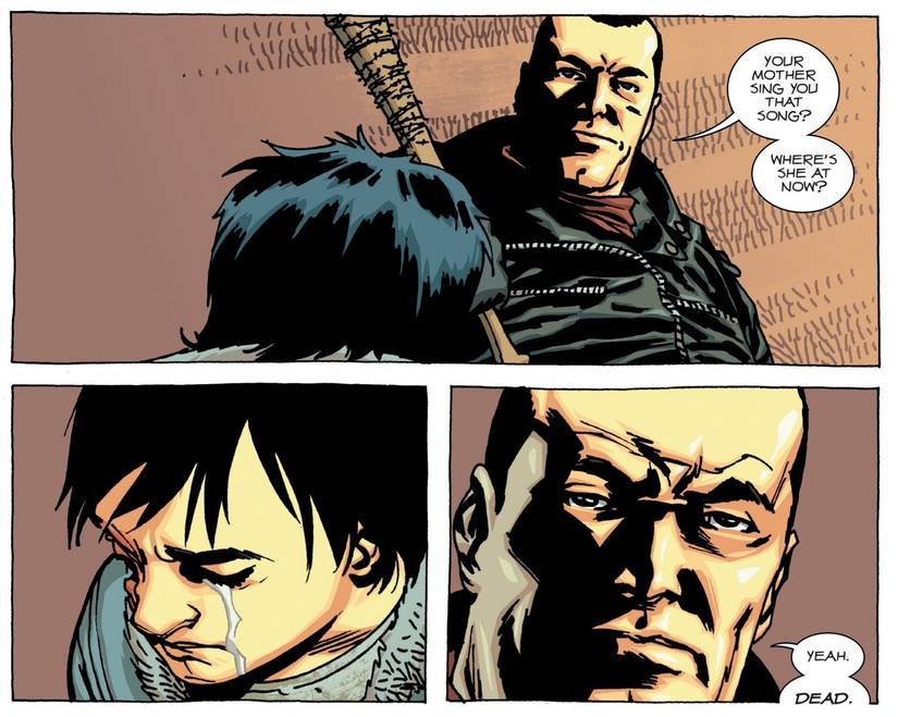 walking dead's negan messing with carl