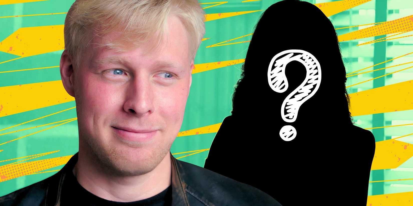 Welcome To Plathville's Ethan Plath looking to the side with woman mystery figure next to him