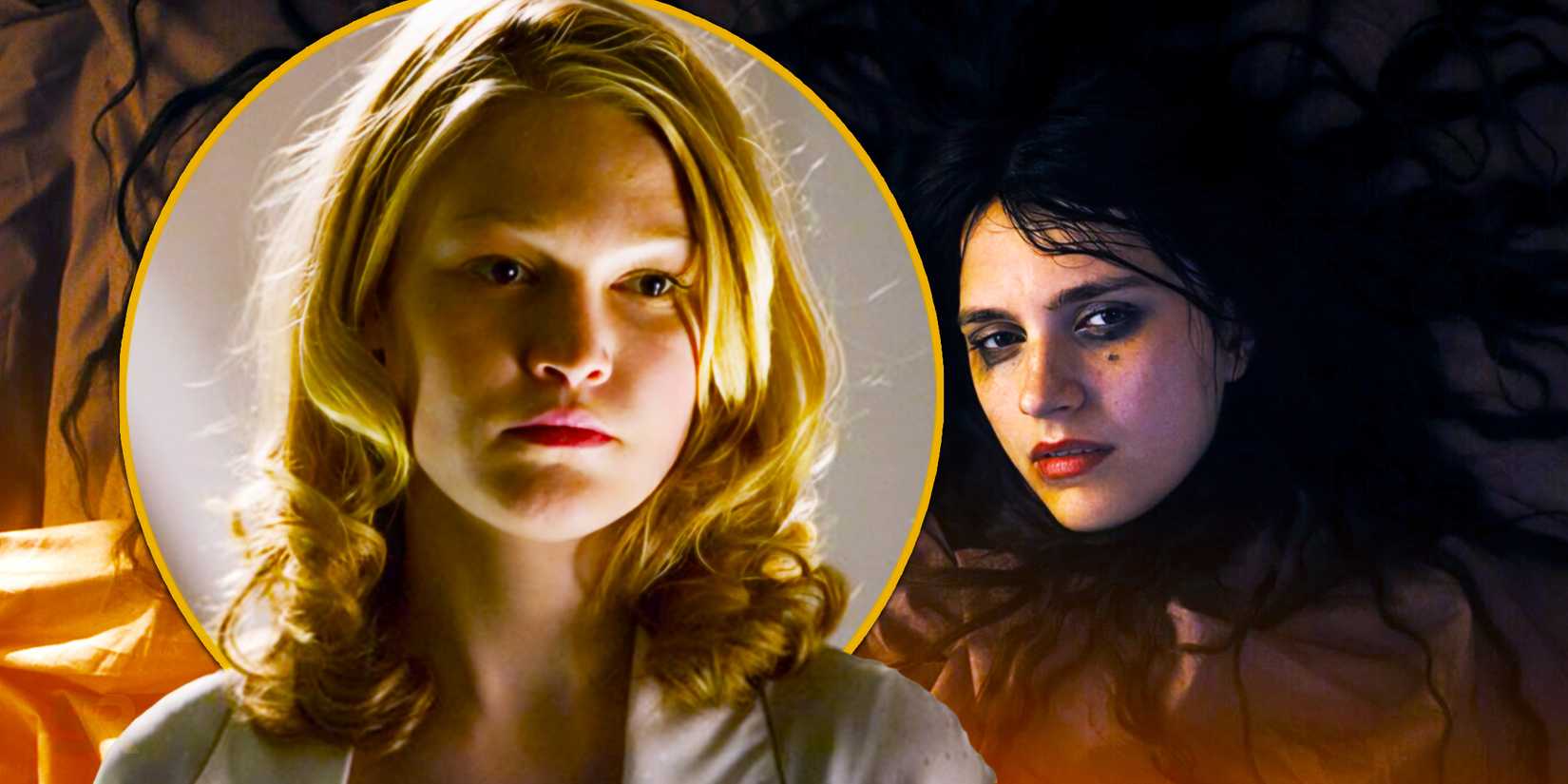 Julia Stiles in Omen and Nell Tiger Free in The First Omen