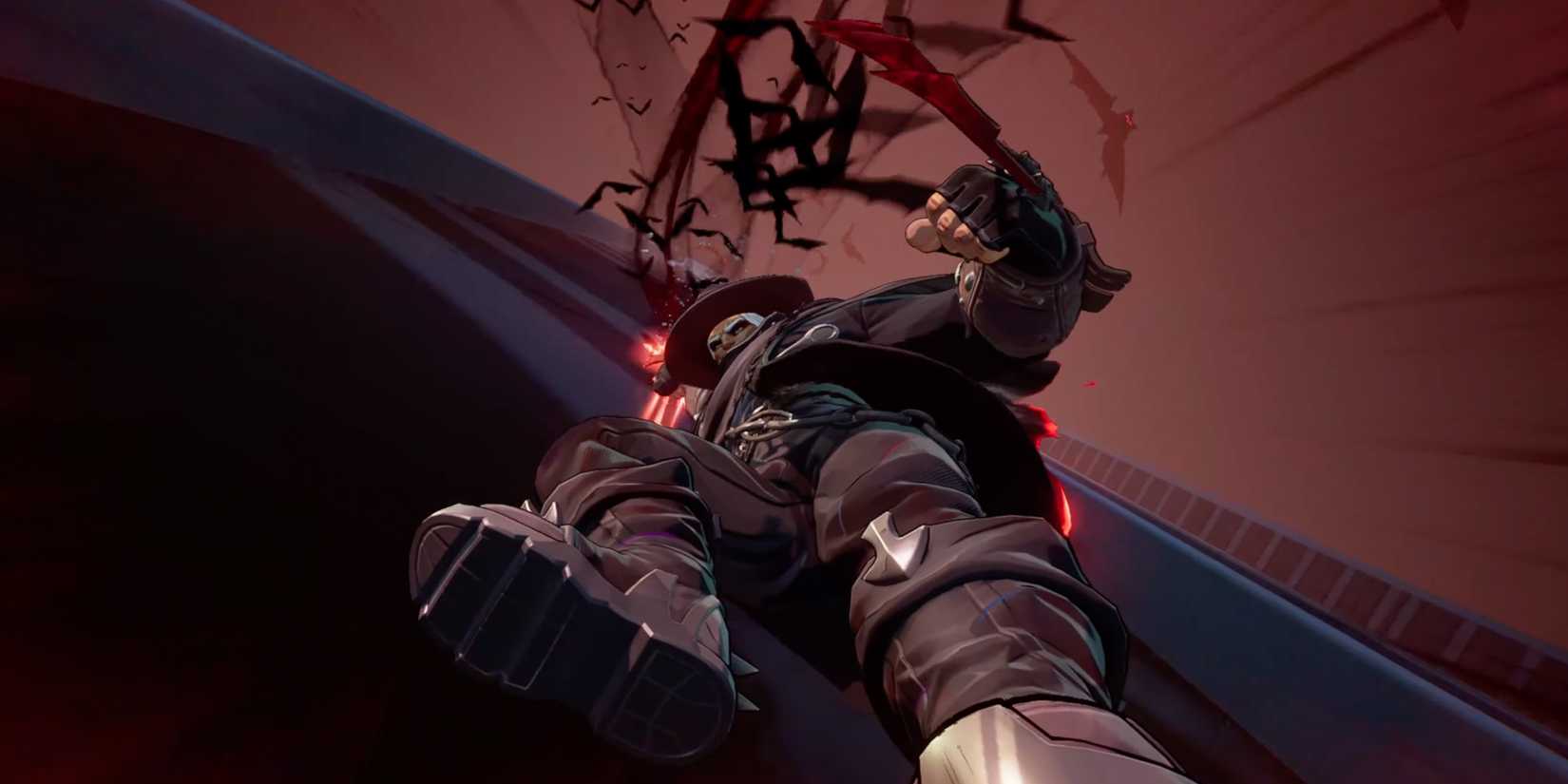 Wolverine sliding down the side of a building surrounded by bats in Marvel Rivals
