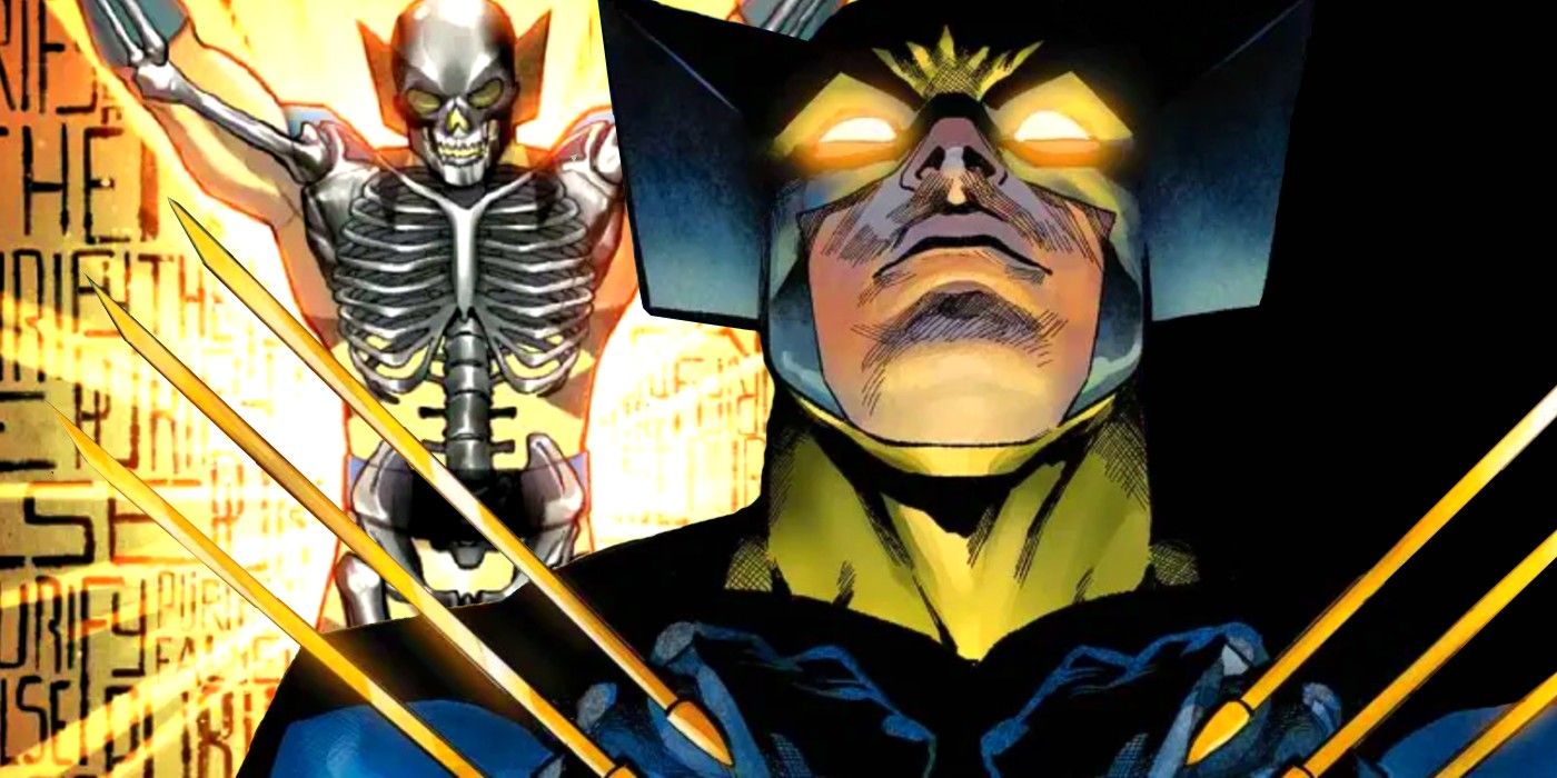wolverine with gold claws replacing his adamantium