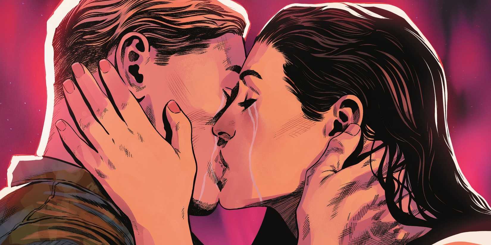 Wonder Woman and Steve Trevor Kiss DC