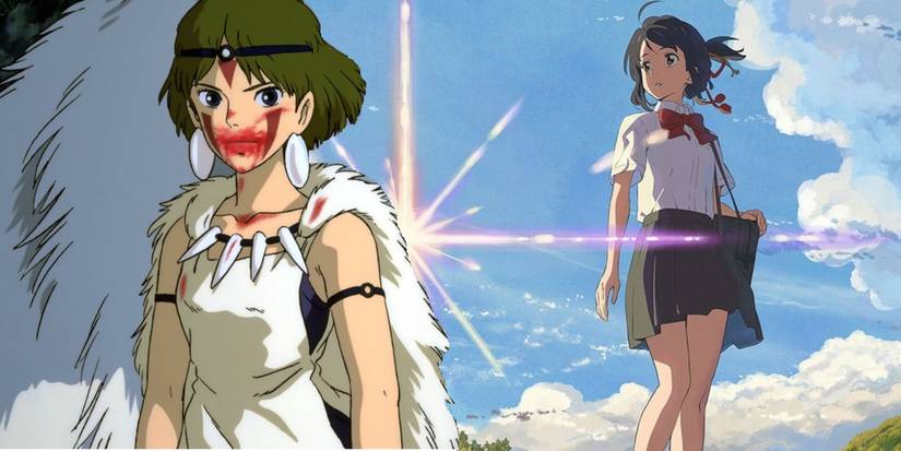 Princess Mononoke and Mitsuha from Your Name