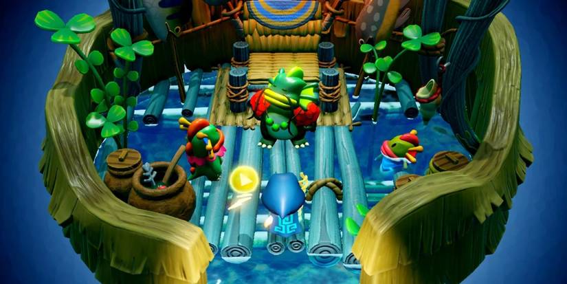 Zelda and the River Zora's Chief Dradd looking proud in The Legend of Zelda: Echoes of Wisdom.