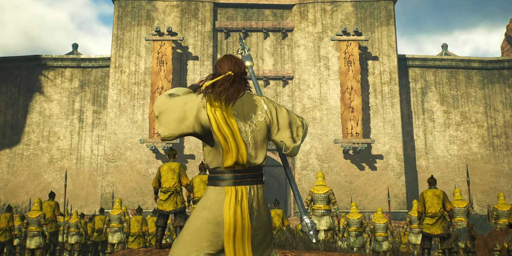 Zhang Jiao commanding his Large Force in a screenshot from Dynasty Warriors Origins.