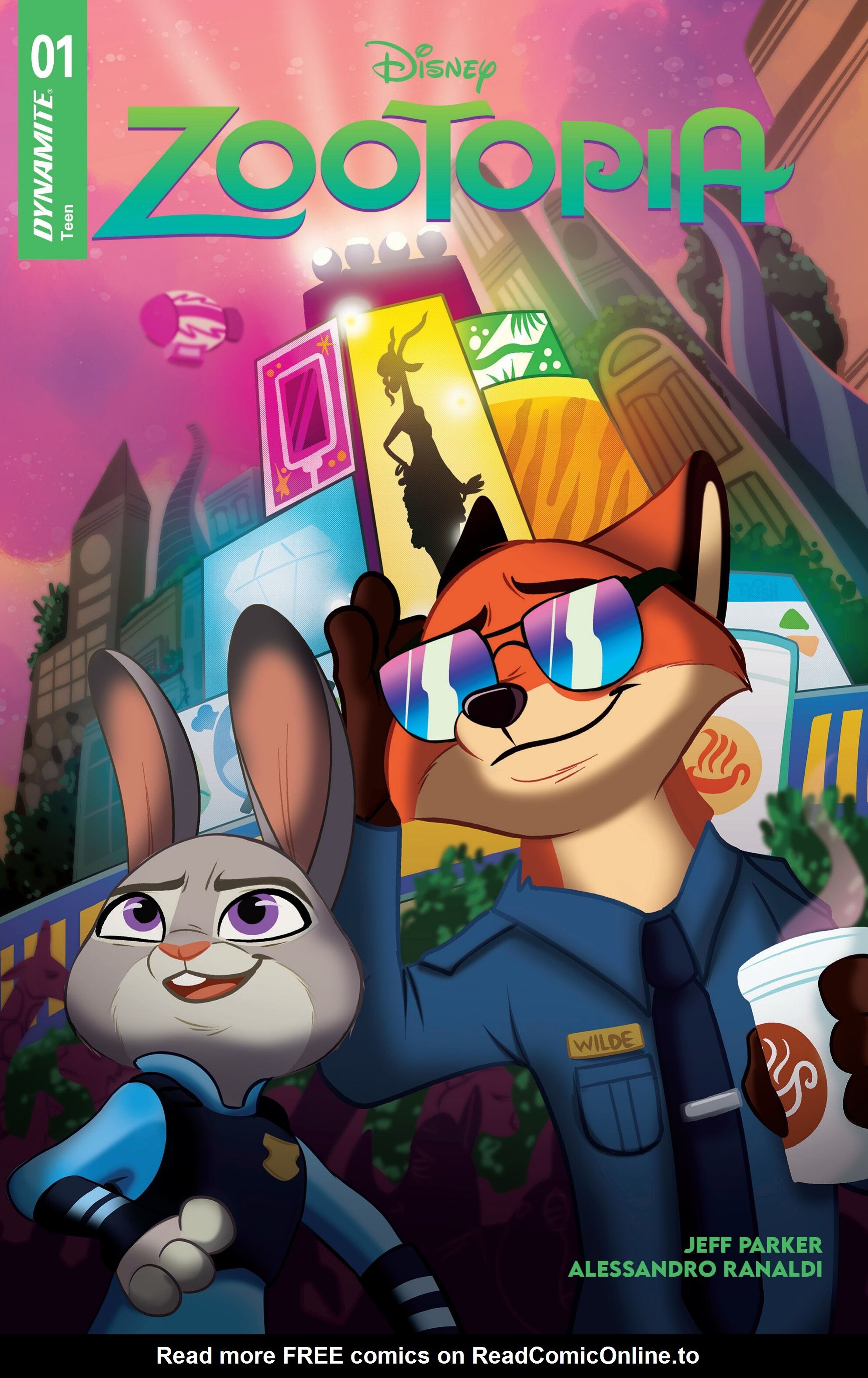 Judy Hopps and Nick Wilde in their police outfits.