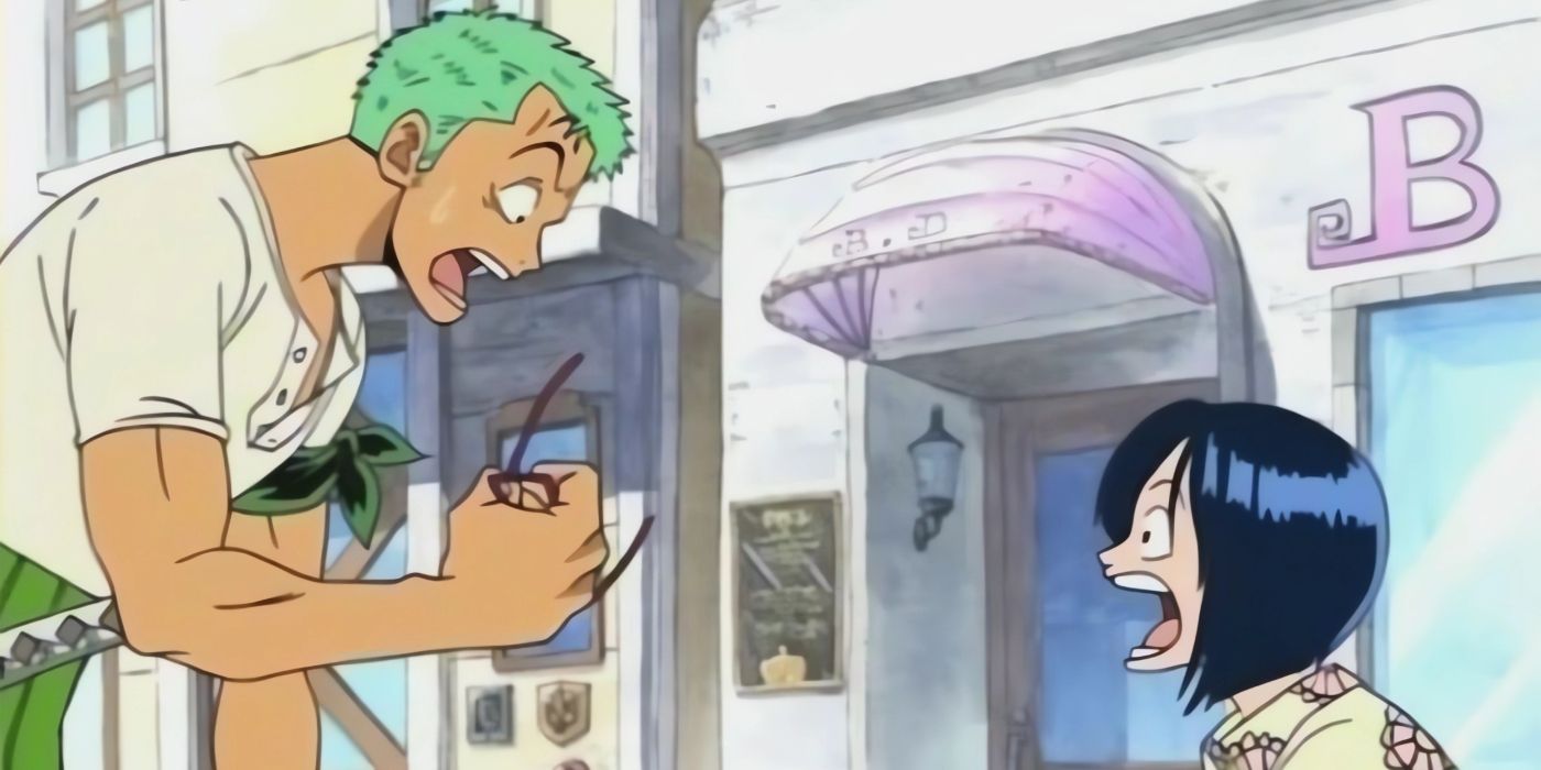 Zoro incontra Tashigi e la confonde con Kuina.