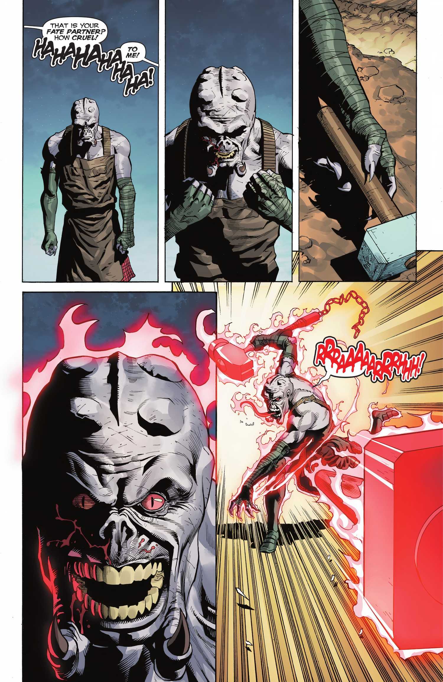 Erastus becomes a Red Lantern and throws his first hammer construct