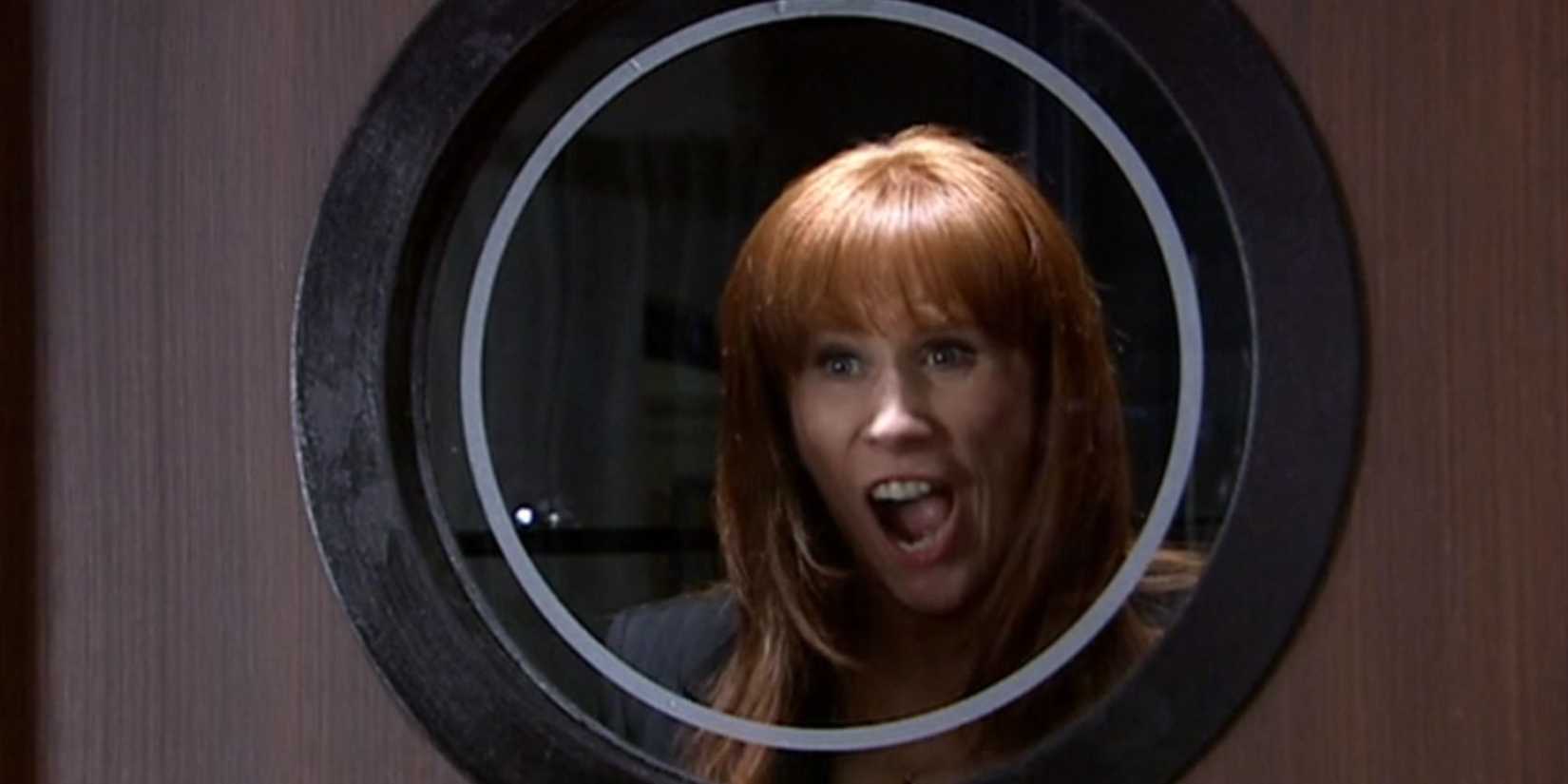 Catherine Tate's Donna Noble looking ecstatic in Doctor Who