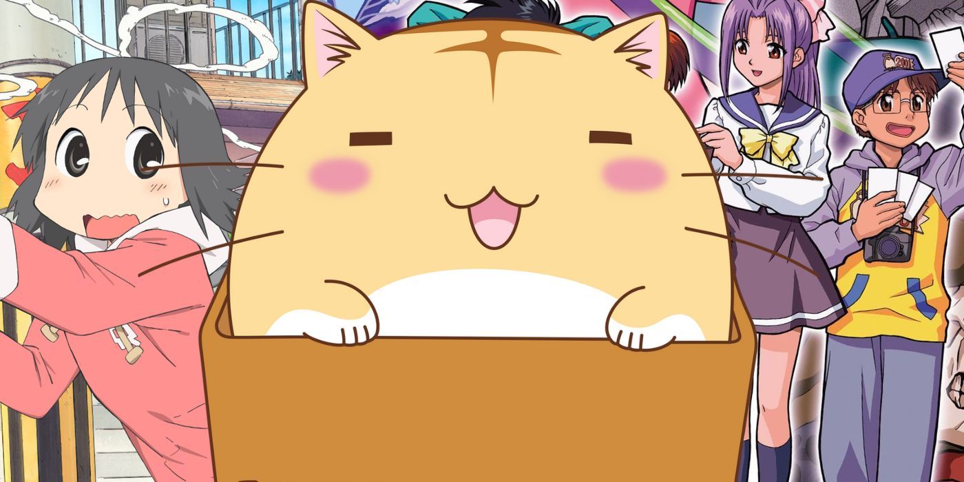 Nichijou - My Ordinary Life and Ghost Stories posters behind Poyopoyo
