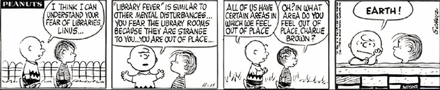 Charlie Brown dice a Linus che si sente inappropriato sulla Terra in Arachis.