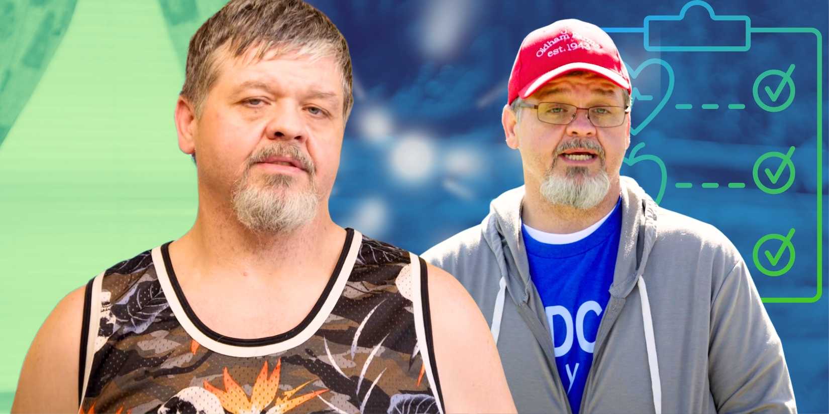 1000-Lb Sisters’ Chris Combs looks serious in a montage image.