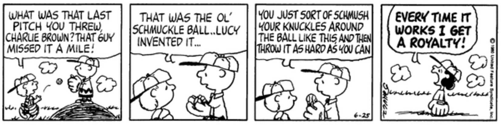 Lucy yelling on the baseball field.