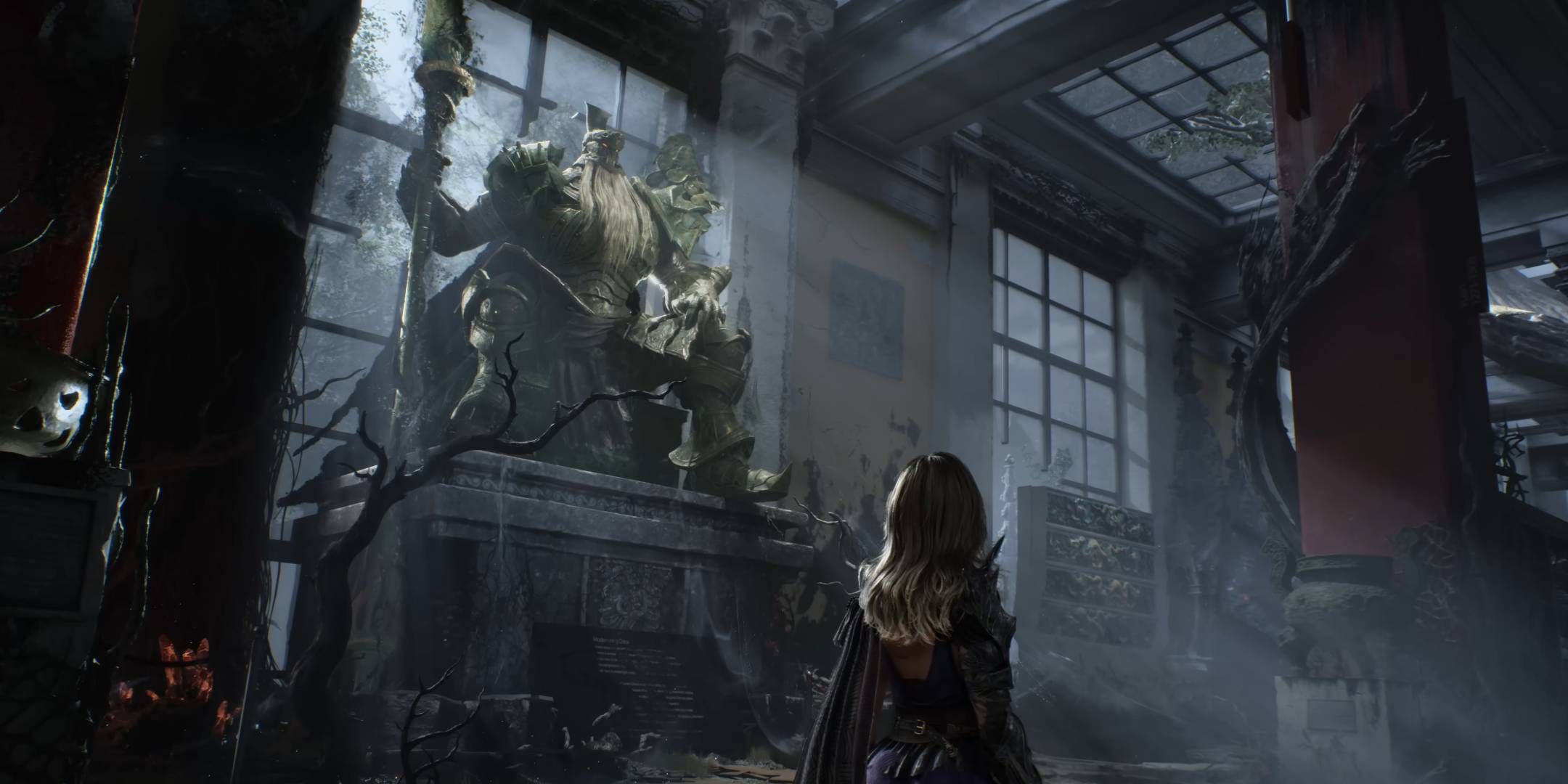 Tides of Annihilation protagonist walking through an abandoned museum