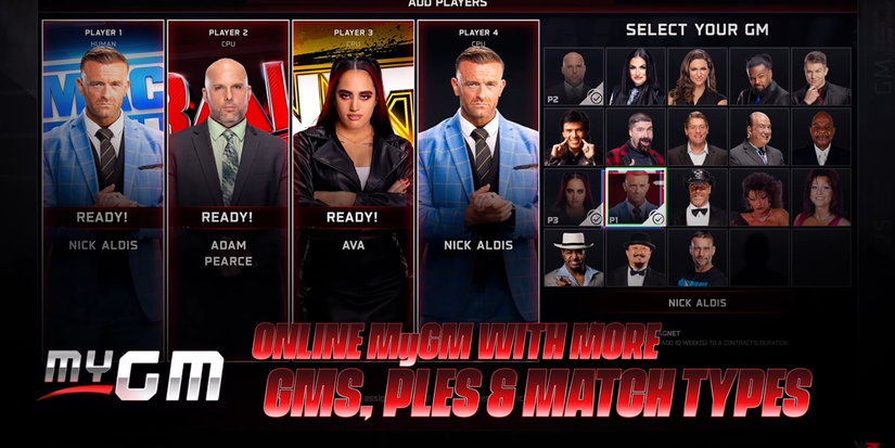 WWE 2K25 MyGm GM Menu