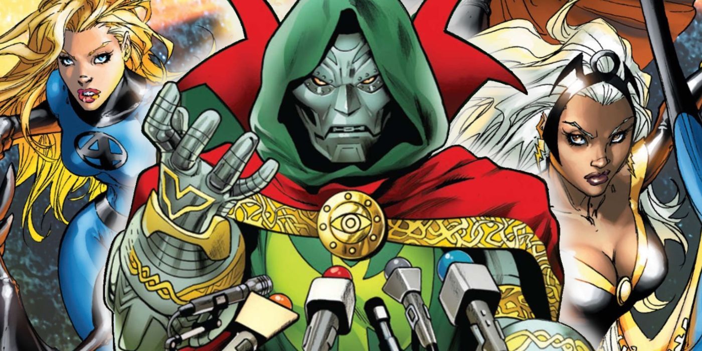 Sorcerer Supreme Doctor Doom with Storm and Sue Storm