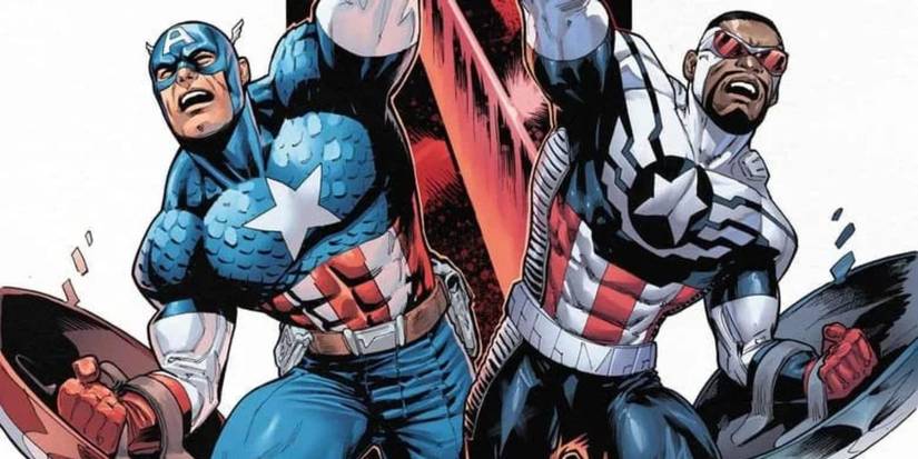 Sam Wilson and Steve Rogers as Captain America