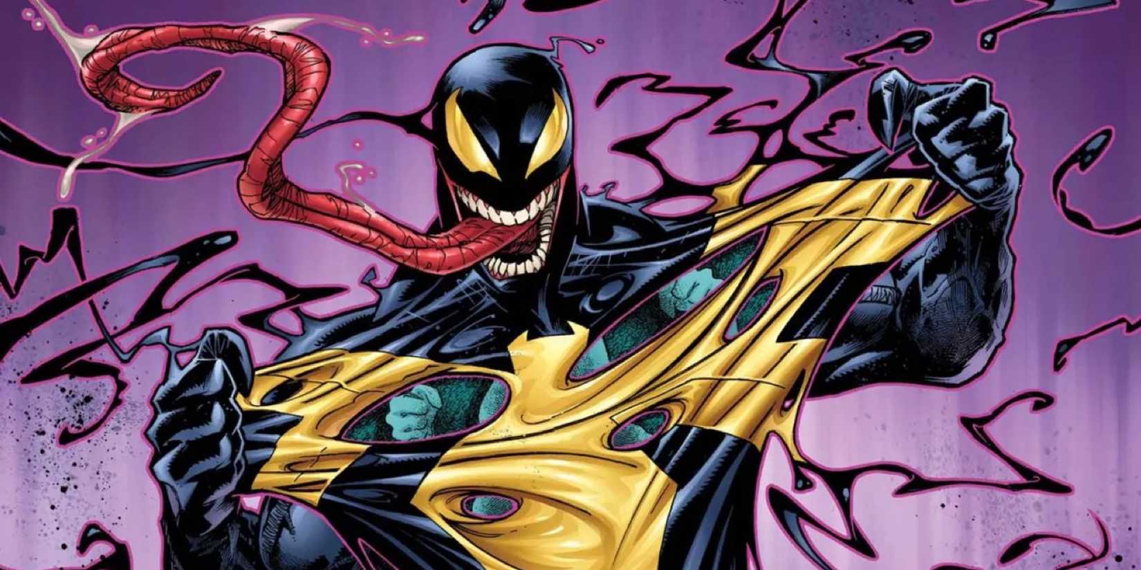 All-New Venom #5 art by Adam Kubert and Laura Martin - Venom rips off symbiote