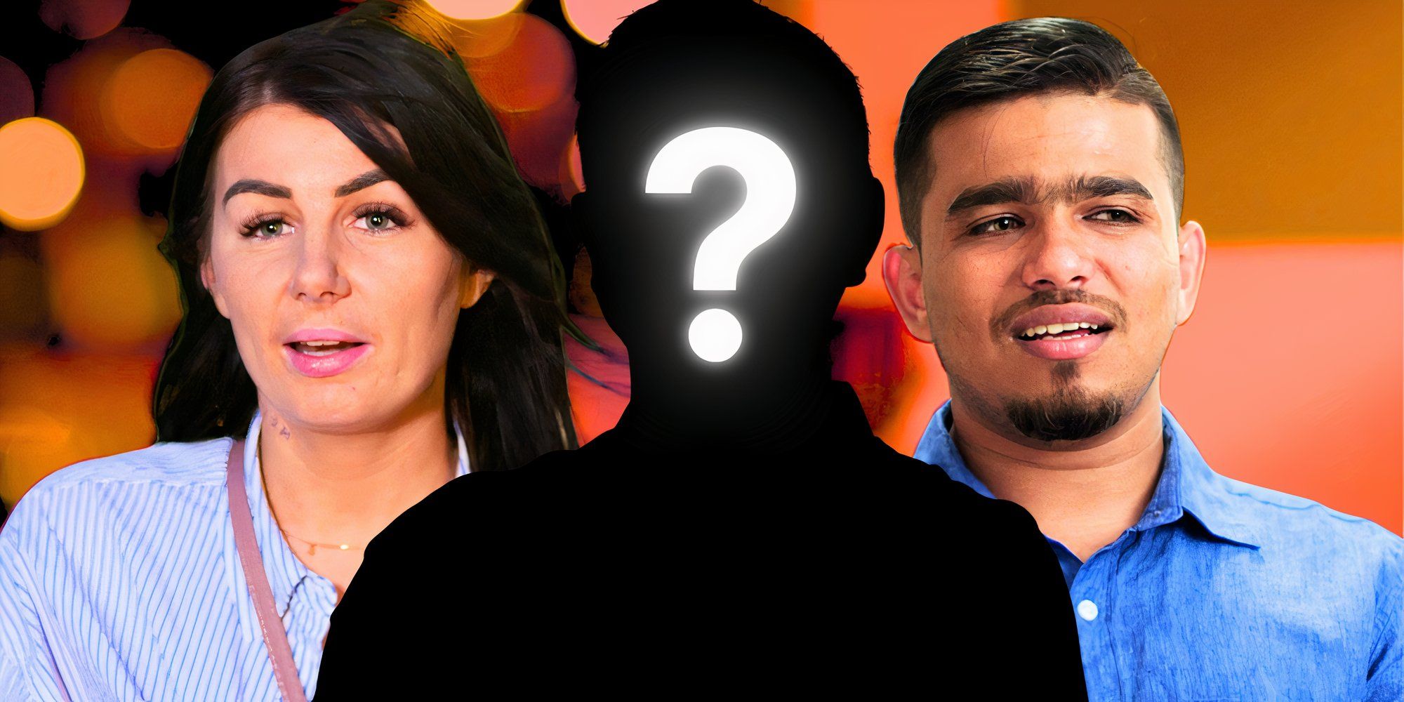 image of Veah and sunny from 90 day fiance with a mystery man between them