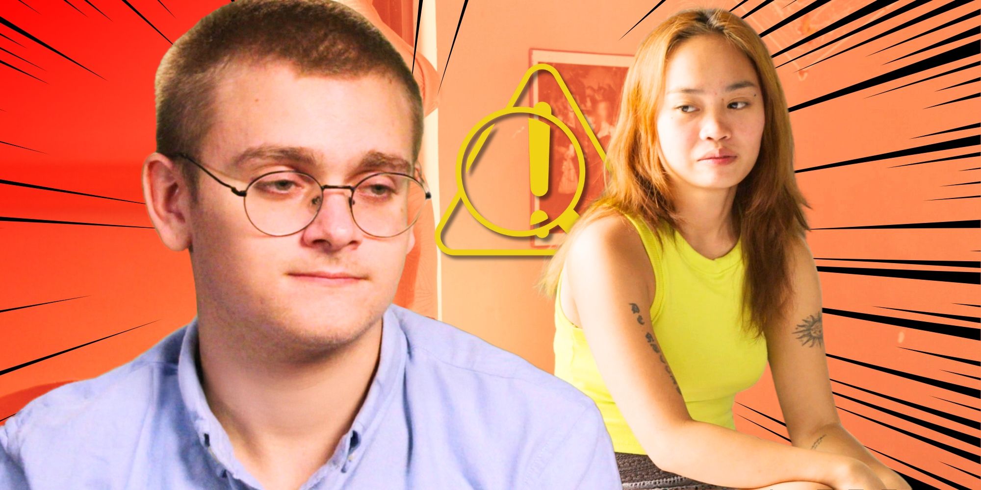 90 Day Fiance Brandan DeNuccio &amp; Mary Demus-ay in side by side images looking upset