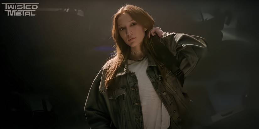 A character in the Twisted Metal season 2 trailer wears a distressed jean jacket, a white t-shirt, and choker