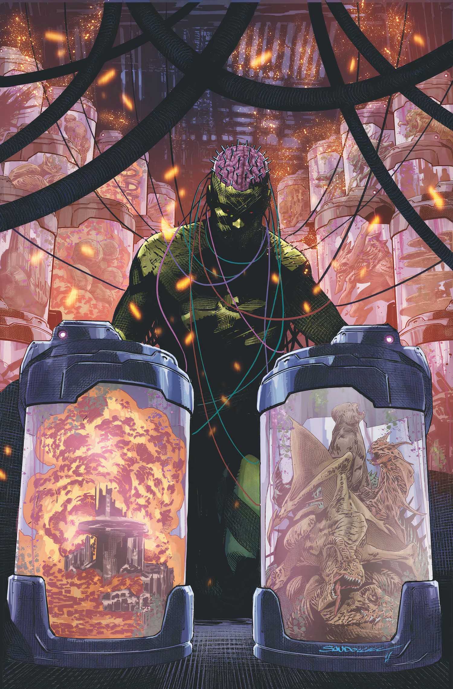 Absolute Brainiac Looming Over Bottle Cities DC