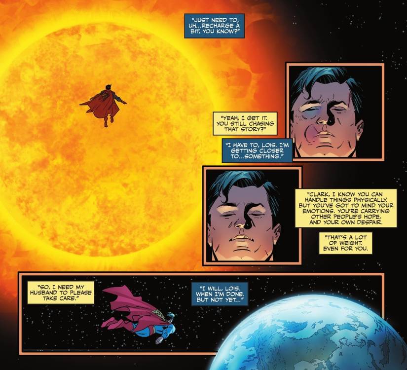 Action Comics 1083 Lois tells Superman to take care since being a symbol of hope for others can be tough to bear