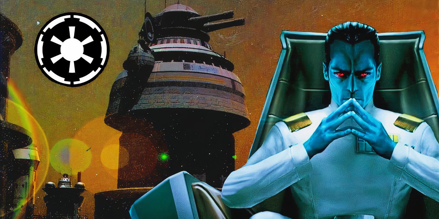 Admiral Thrawn contemplating the Imperial Remnant hub known as Bastion