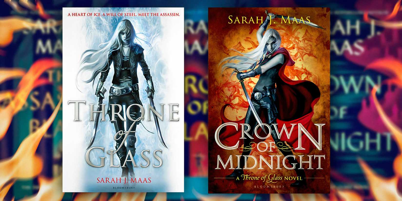 Throne of Glass and Crown of Midnight book covers