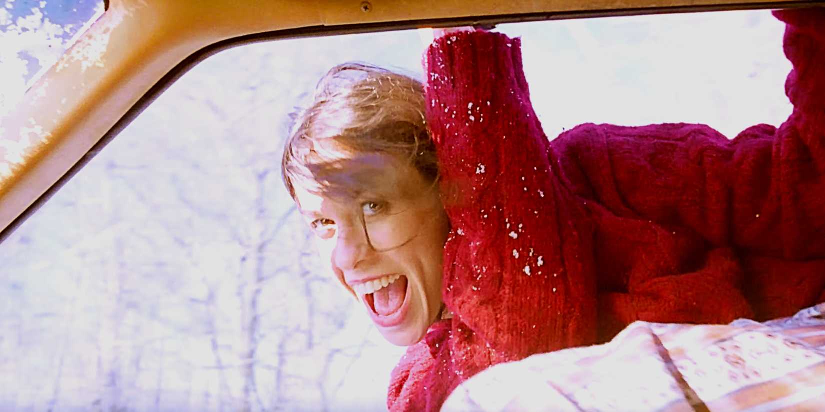 Alanis Morissette action pose from her Ironic video