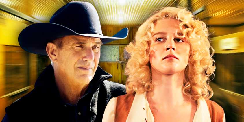 Alexandra Dutton in 1923 Season 2 and Kevin Costner in Yellowstone