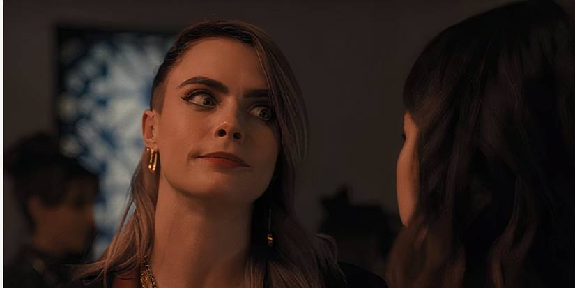 Alice played by Cara Delevingne on Only Murders in The Building