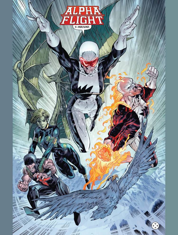 Alpha Flight fly into action on the final page of X-Men (2024) #11