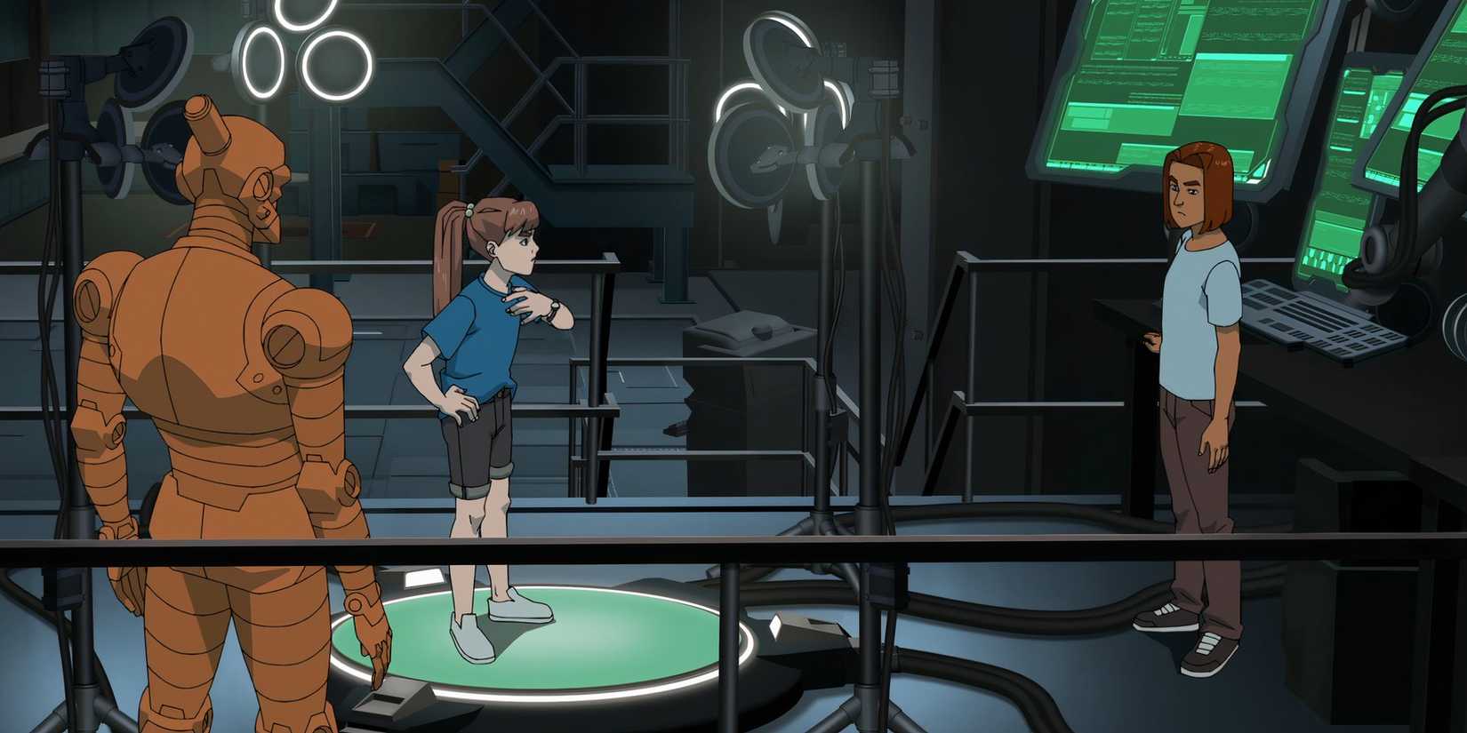 Amanda / Monster Girl participating in Rudy / Robot's experiment in Invincible