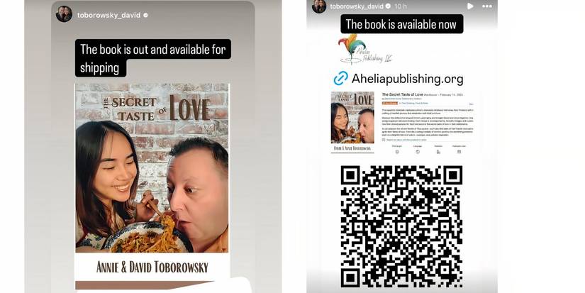 Annie Suwan and David Toborowsky in 90 Day Fiance on Instagram Stories about new book